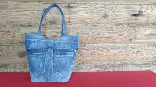 DIY Bag Jeans Fantasy Сумка из джинсов своими руками полный МК и выкройка Джинсовая Фантазия