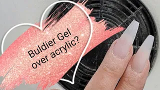 Can you apply buldier gel over acrylic? Real time acrylic rebalance with buldier fiber gel.