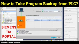 Taking Program Backup from Physical PLC: Siemens TIA Portal Tutorial