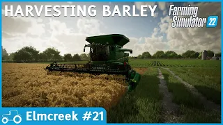 Elmcreek #21 FS22 Timelapse Harvesting Barley, Baling Straw, Mowing Grass For Hay & Silage Bales