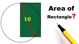 Cool Geometry Problem | Find Area of Green Shaded Region | #geometry #maths