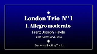 I. Allegro moderato - London Trio Nº 1  -  F. J. Haydn - Demo and Backing tracks for flute