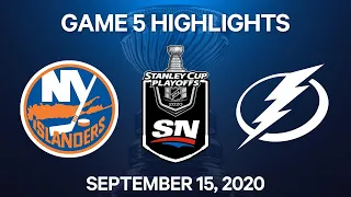 NHL Highlights | 3rd Round, Game 5: Islanders vs. Lightning - Sep 15, 2020