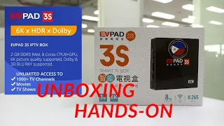 Unboxing: EVPad 3S Smart TV Box || Hands-on || Unlimited Access || 1000+ TV Channels || Free Movies