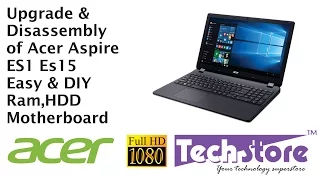 Acer Aspire ES 15 Laptop ES1 531 511 521 571 How to Upgrade ram and harddrive easy