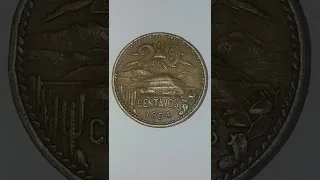 World Coins Mexico 20 Centavos 1964. Obverse Side.