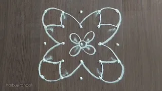 5 chukkala muggulu-muggulu videos-small rangoli-beginnners muggulu 2024-kolams-#haibujjirangoli