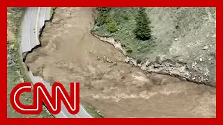 See the severe flooding that shut down Yellowstone National Park