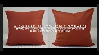How to Make the Perfect Pillow - No more pointy corners!