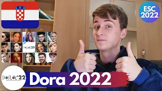 Dora 2022 ALL SONGS Reaction 🇭🇷 Croatia Eurovision 🇭🇷