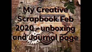 My Creative Scrapbook Feb 2020 - UNBOXING and Journal Page