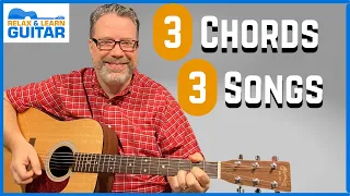 How To Play 3 FUN & EASY Songs on Guitar