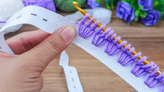 Fantastic 👌💯 ... You will love the very easy crochet work baby bandana #crochet #knitting