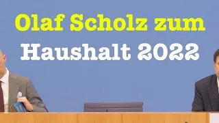 Finanzminister Olaf Scholz zum Bundeshaushalt 2022 | BPK 24. März 2021