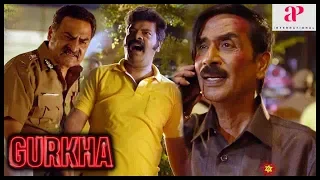 Yogi Babu Latest Comedy Movie | Gurkha Movie Scenes | Raj Bharath demands ransom | Manobala