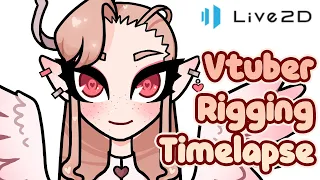 Angel vtuber ♥Quinn♥ Timelapse Live2d Rigging w/ Timestamps!