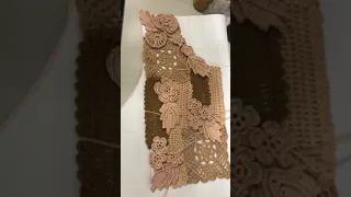 Irish crochet mix with simple crochet collage art