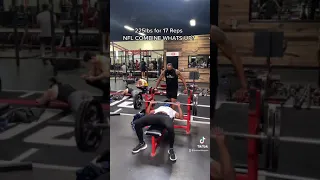 225 lbs x 17 Reps NFL combine training