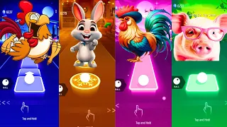 Funny Chicken vs Funny Cute Rabbits vs Funny Roosters vs Funny Cute Pigs | Coffin Dance