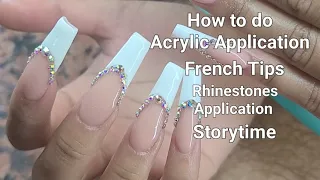 French Tips is an EASY look, but HARD to do | Doing Nails On My Client | Tutorial #nails #nailtech