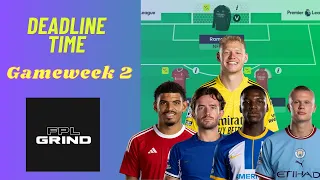 FPL TEAM SELECTION GW2 | FANTASY PREMIER LEAGUE 2023/24