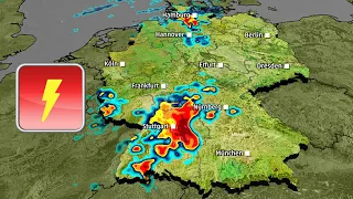 Unwetterfahrplan für Deutschland: Bis zu 100 Liter Regen, Hagel und Sturmböen