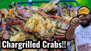 Chargrilled Blue Crabs | Might be my new favorite way to make crabs!