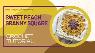 Crochet Sweet Peach Granny Square Pattern Tutorial