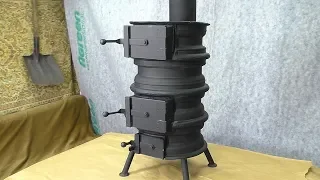 ✅ DIY Wood Stove from CAR RIMS / Fogão a lenha feito de roda de carro / ПЕЧЬ ИЗ АВТОМОБИЛЬНЫХ ДИСКОВ