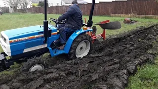 ploughing with mitsubishi mt 1601 d