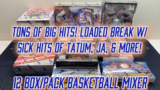 *TONS OF BIG HITS! LOADED BREAK w/ SICK HITS OF TATUM, JA, & MORE!* 12 Box/Pack Basketball Mixer