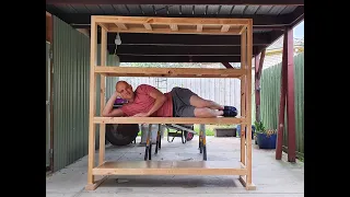 My garage shelves, free standing