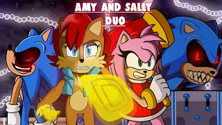 Sonic.exe: The Spirits of Hell Round 2 | Amy & Sally Duo Survival! #10