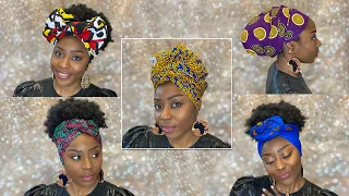 5 WAYS TO TIE A HEADWRAP / TURBAN / SCARF (QUICK & EASY TUTORIAL)