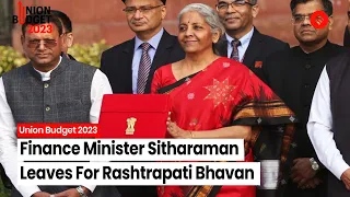 Finance Minister Nirmala Sitharaman Leaves For Rashtrapati Bhavan, Bahikhata In Hand