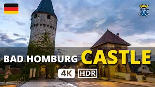 🏰 The BAD HOMBURG CASTLE in Germany - Walking Tour for the Gardens and Outsides (4K 60fps UHD) 🤯