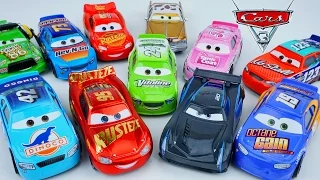 CARS 3 DESERT RACE 11 PACK NEW PISTON CUP RACERS JACKSON STORM NO STALL DINOCO RACING CENTER RUSTEZE