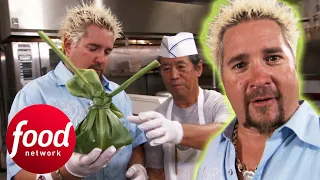 "Meat Rain In Flavortown!" Guy Fieri Cooks Traditional Hawaiian Food | Diners, Drive-Ins & Dives