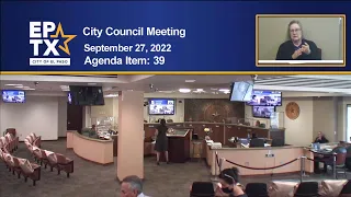 City Council Meeting 9-27-2022