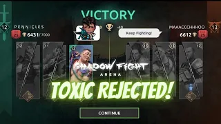 Annoying LEVEL 13 TOXIC Player Gets REJECTED!!! - Shadow Fight Arena