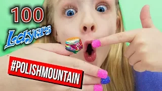 100 Layers of Nail Polish Challenge! Insane # of Coats of Polish Mountain!