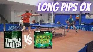 LONG PIPS OX MATCH ⚔️ Dr. Neubauer Trouble Maker vs Tibhar Grass D.Tecs