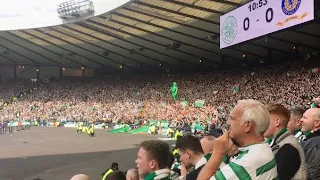 TOP OF THE LEAGUE song celtic fans v rangers Scottish cup 2022