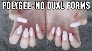 I Tried To Apply Polygel With Nail Forms Instead Of Dual Forms | Lifting Problem Solved?!