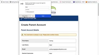 How to create a  parent account Powerschool