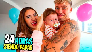 24 HORAS SIENDO PAPAS DE UN BEBE! ft. DOMELIPA