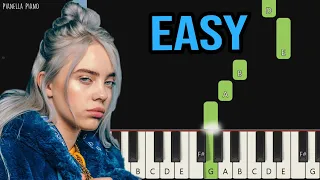 Billie Eilish, Khalid - Lovely | EASY Piano Tutorial by Pianella Piano