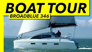 A very rare small cruising catamaran | Broadblue 346 tour | Yachting Monthly