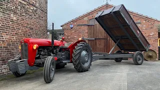 Massey Ferguson 3 ton tipping trailer ant Massey Ferguson 35x