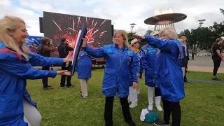 Sydney 2000 Olympic Cauldron is re-lit during 20-year anniversary ceremony